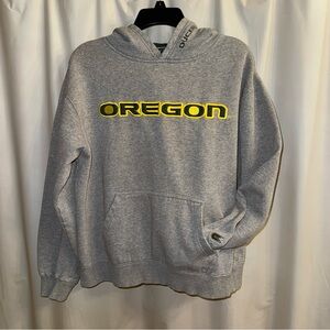 Colosseum Gray and Yellow Oregon Hoodie